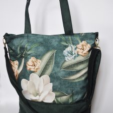 Torba hobo XXL - print magnolia