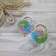 GUMKI DO WŁOSÓW Z KORALIKAMI. ZESTAW 2 GUMEK.