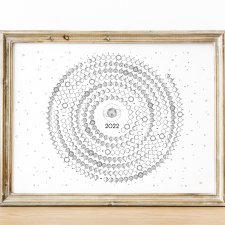 Kalendarz księżycowy 2022 Spiralny biały