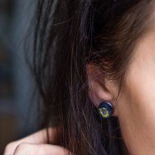 Lekkie kolczyki kółeczka w formie sztyftów - POLNE KWIATY