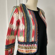 Marynarka Bershka, azteckie wzory, boho