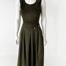 Maxi sukienka vintage z wełną