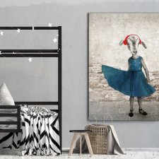 OBRAZ NA PŁÓTNIE 80x120cm KOZA ŁUCJA 02546