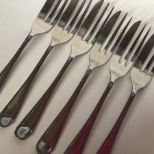 SILVERPLATED do ciasta Komplet widelczyków nickel Silver srebrzonych sześć