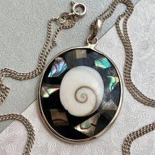 Artystyczna odsłona ❤ Paua Creole Shell & Silver Necklace ❤