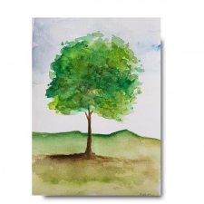 Drzewo - obraz  akwarela