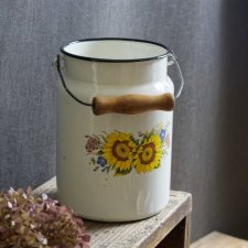 Kanka na mleko w słoneczniki, wazon