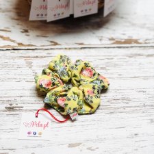 Żółta scrunchie do włosów na lato RÓŻA