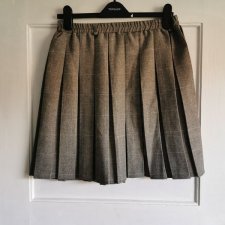 Spódnica kraciasta vintage szkocka mundurek handmade