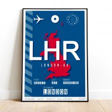Plakat lotniczy - Londyn LHR