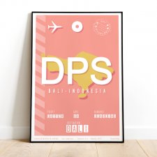 Plakat lotniczy - Bali DPS Indonezja