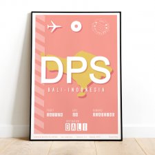 Plakat lotniczy - Bali DPS Indonezja