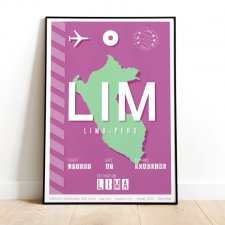Plakat lotniczy - Lima LIM Peru
