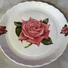 AYNSLEY CHELSEA FLOWERS FINE BINE CHINE MADE IN ENGLAND EKEGSNCJA ORYGINALNA PATERKA TALERZ