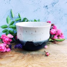 DESIGNERSKA CZARKA CERAMICZNA & WORECZEK LNIANY - polskie naczynia kamionkowe - unikalne prezenty handmade - GAIA ART