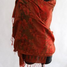 Szal  w rudościach Vintage