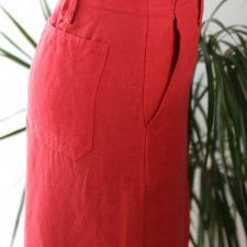 55% len czerwona spódnica 42