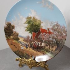 Porcelanowy Kolekcjonerski Talerz Seltmann Weiden 1986 "Auf dem Weg zum Markt" "W drodze na rynek"