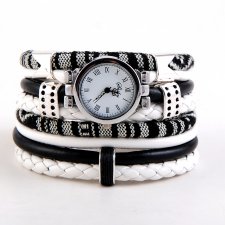 Zegarek-bransoletka czarno- biały