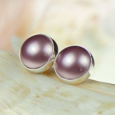 Srebrne sztyfty drobinki z perłami Swarovskiego d078