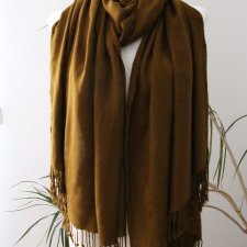 Pieces Musztardowy Szal