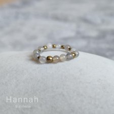 Pierścionek "Magia Księżyca" elastyczny kamienie