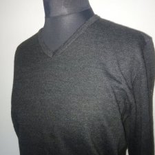 sweter grafitowy wełna merino rozm. XL