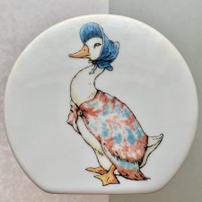 Art of Beatrix Potter - Jemima Puddle-Duck ❀ڿڰۣ❀ M.W. Reutter Porcelain Germany - Skarbonka na kluczyk