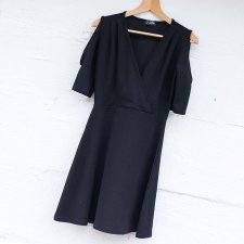 Angielska mała czarna sukienka koktajlowa M