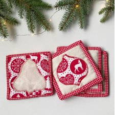 Świąteczne podkładki z bombkami