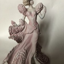 Coalport - Katie - Romantic Voyages - Danbury Mint -  duża , ręcznie malowana - biskwitowa kolekcjonerska figurka - unikat na rynku polskim