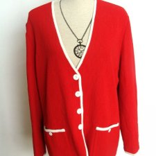 ATTITUDE -   DZIANINOWY  SWETER/ŻAKIET Z LAMÓWKAMI