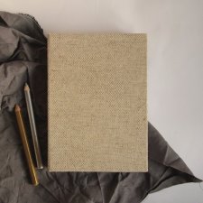lniany notes / len melanż