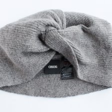 czapka vintage turban szara Asos
