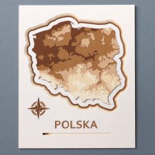 Zaproszenie kartka pocztówka z mapą Polski