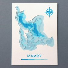 Zaproszenie kartka pocztówka z jeziorem Mamry