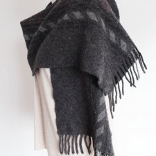 Enrico Coveri szal vintage ciepły damski męski