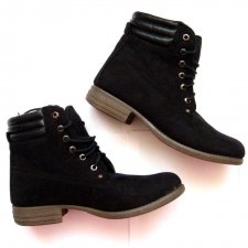 Czarne Buty Botki Damskie 39