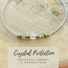 Bransoletka Crystal Protection (grey) złota