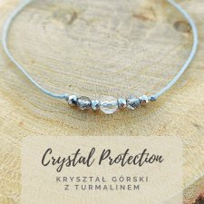 Bransoletka Crystal Protection (grey) srebrna