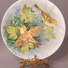 Porcelanowy Kolekcjonerski Talerz Royal Doulton YELLOWHAMMER Birds Of The Hedgerow Collectors Plate 519A 1988