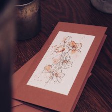 Kartka  | Kwiaty Maki | Akwarela