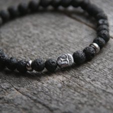 męska bransoletka :: buddha & BLACK LAVA III