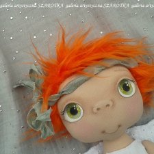 Aniołek lalka - dekoracja tekstylna, OOAK