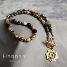 Naszyjnik "Skąpana w miodzie" sokole oko