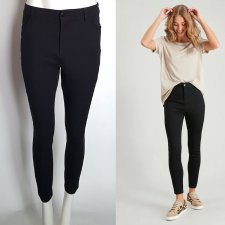 Black skinny cropped jeans with stretch & high waist 38/40 Hv140