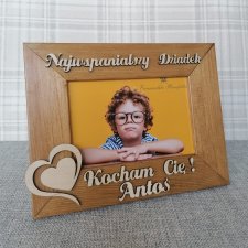 Drewniana, personalizowana Ramka na zdjęcia Dzień Babci i Dziadka