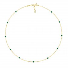 Choker z syntetycznego szmaragdu - earth energy