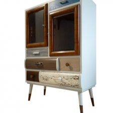 komoda autorska design lata 60 , szary beż