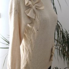 Vintage sweter, angora, roz 36